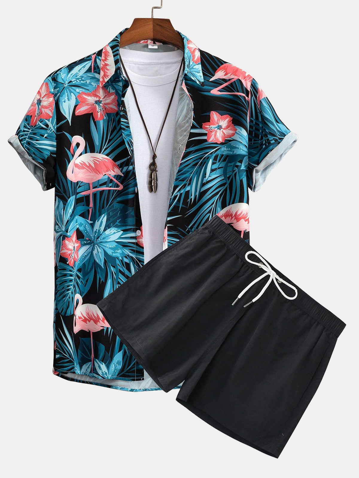 ROSE | Set with flamingo print