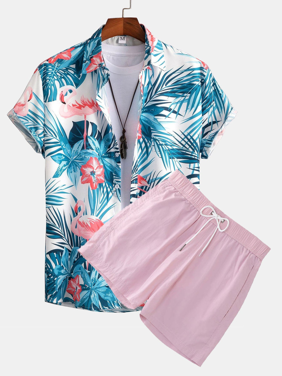 ROSE | Set with flamingo print