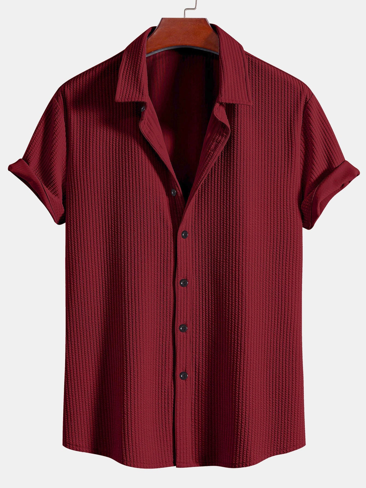 FREDDIE | Muscle-fit shirt with ribbed texture