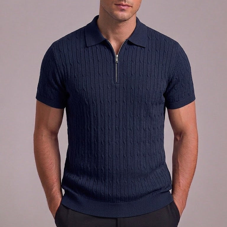 ALFIE | Polo with zip collar