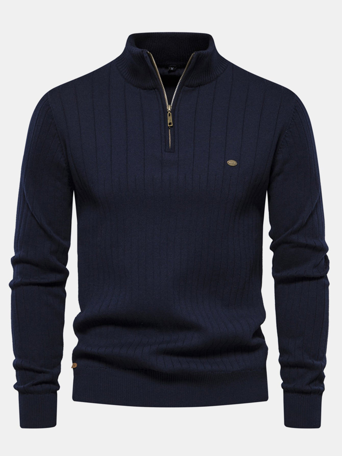 BEATRIX | Striped sweater with zip collar