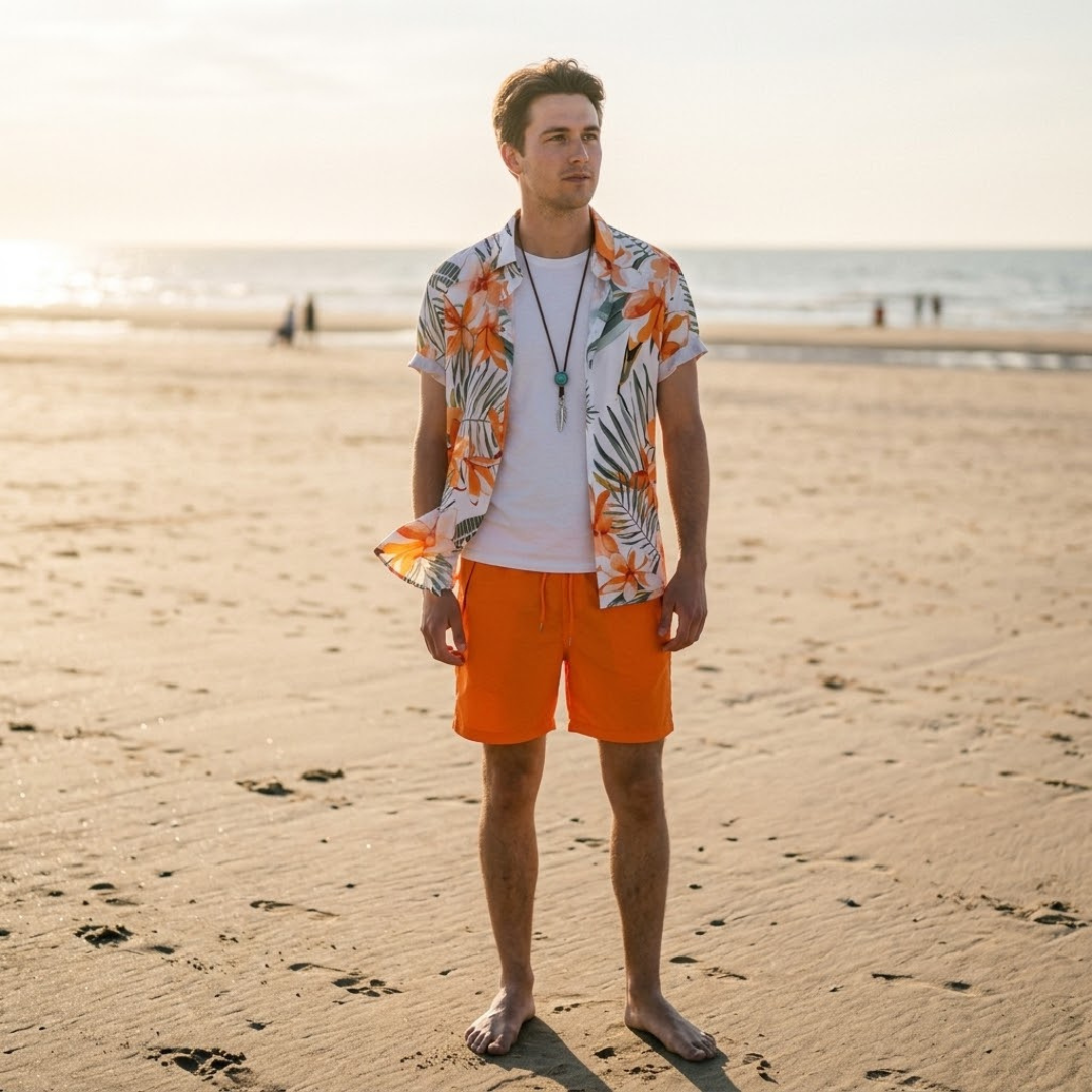 WILLOW | Set with botanical print shorts