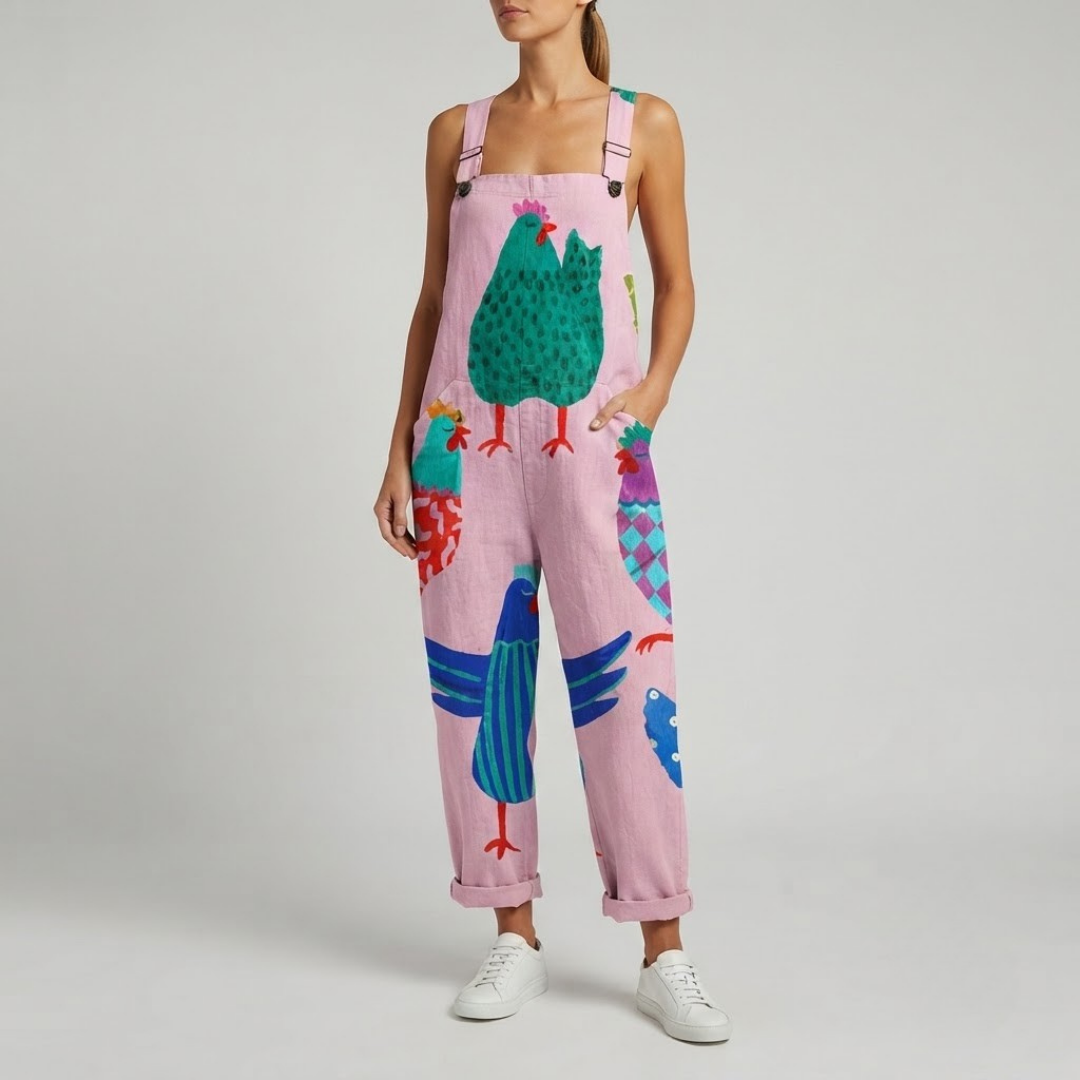 JEMIMA | Jumpsuit with chicken print