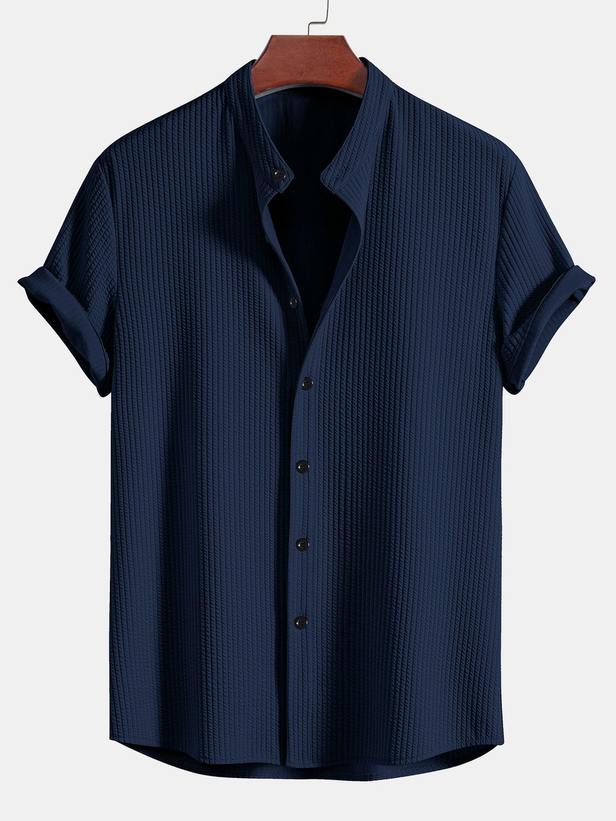 HENRY | Muscle-fit shirt with stand collar