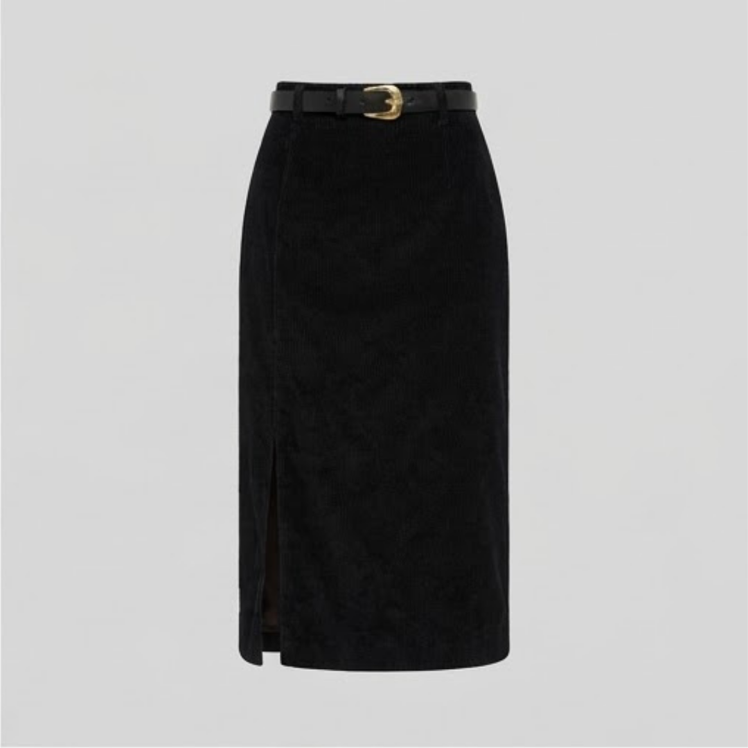 JEMIMA | Bodycon skirt with corduroy texture