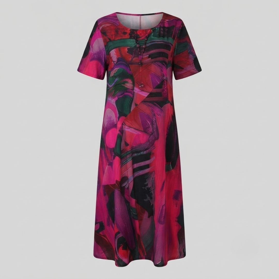 HEATHER | Midi dress with floral print