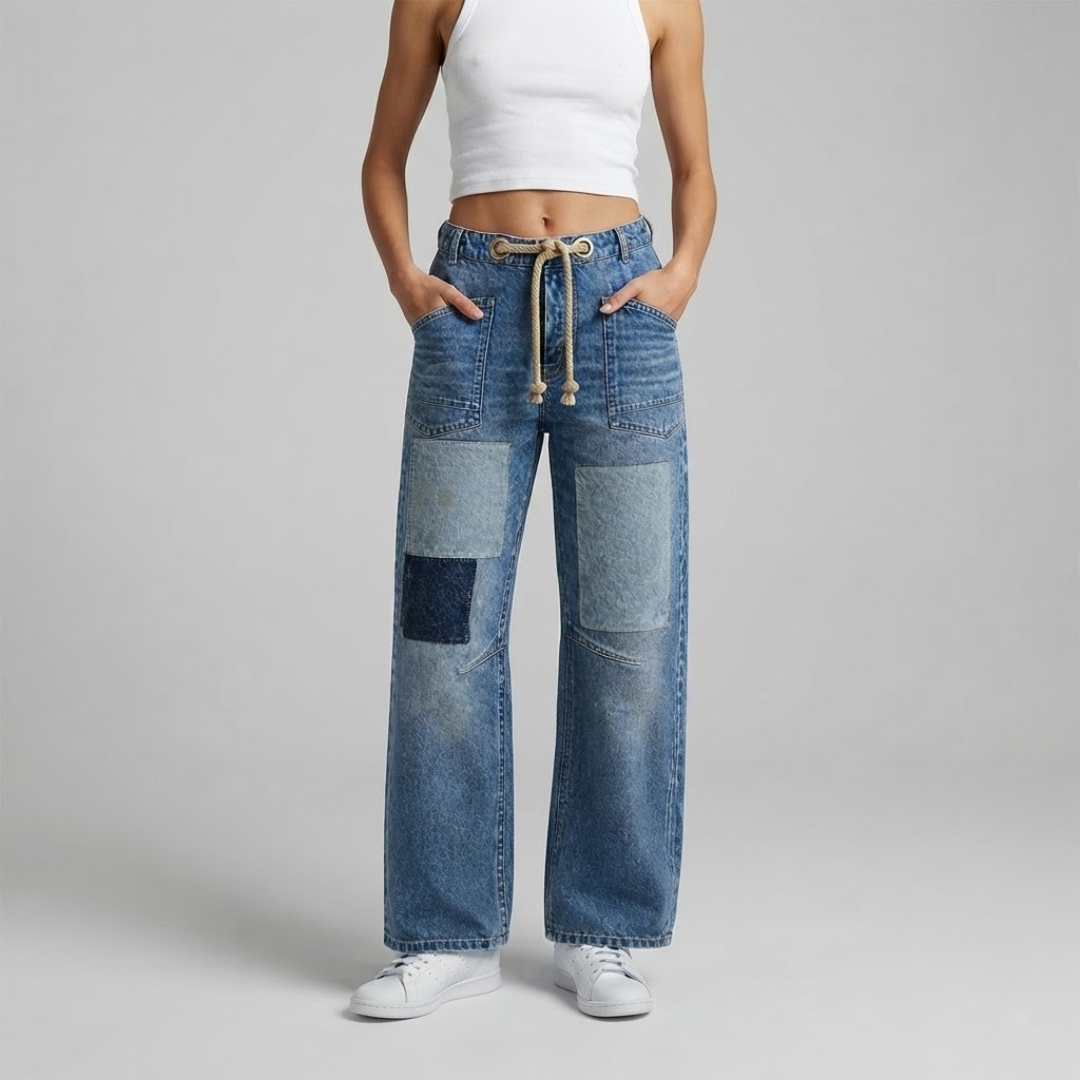 ROSE | Jeans with patchwork detail
