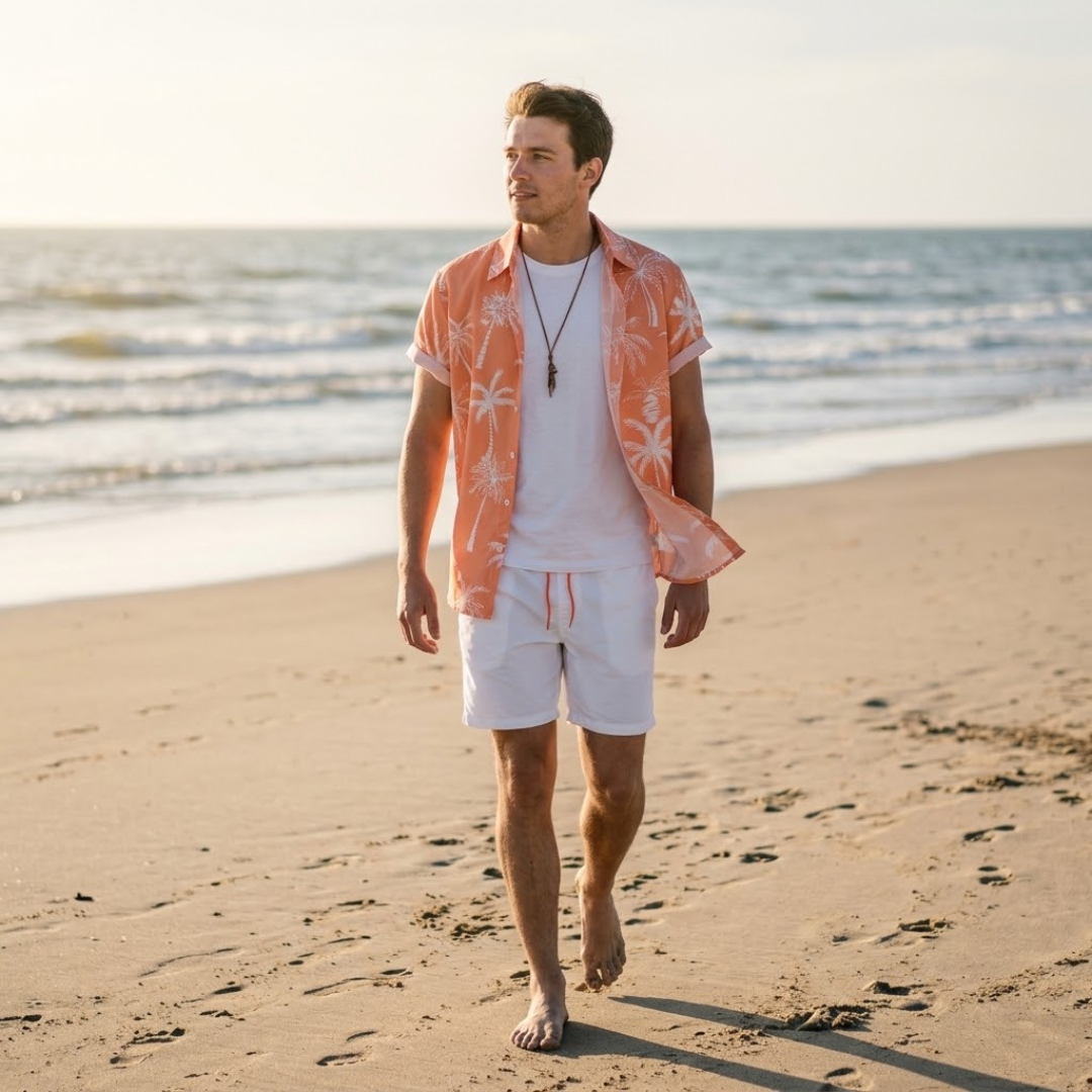 FLORENCE | Shirt & shorts set with all-over print