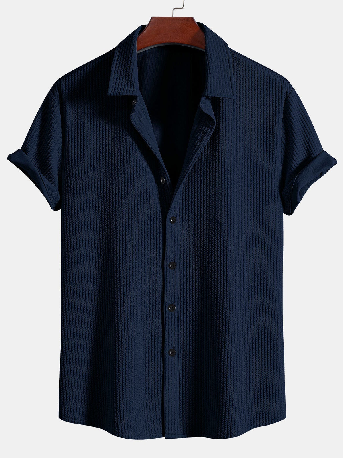 FREDDIE | Muscle-fit shirt with ribbed texture