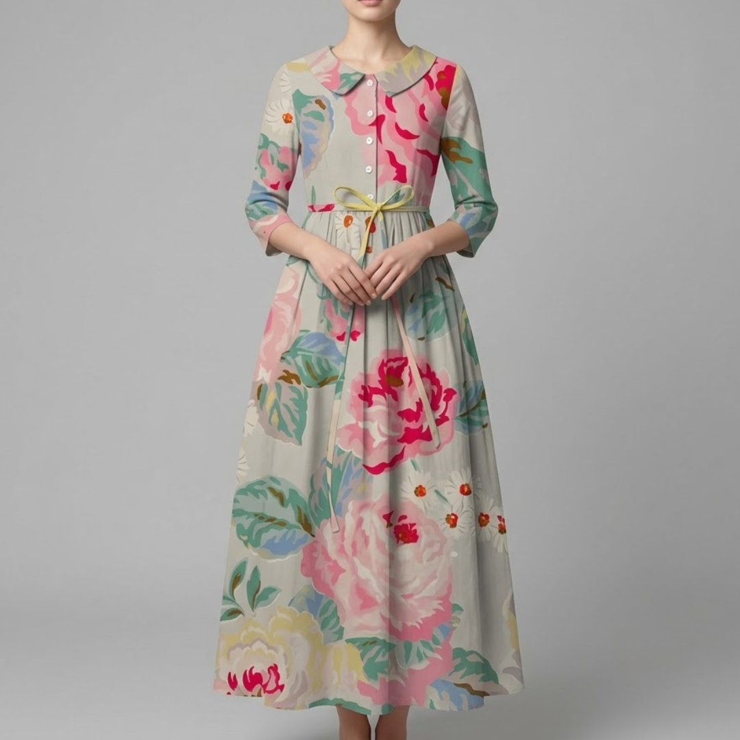 LILY | Midi dress with floral print