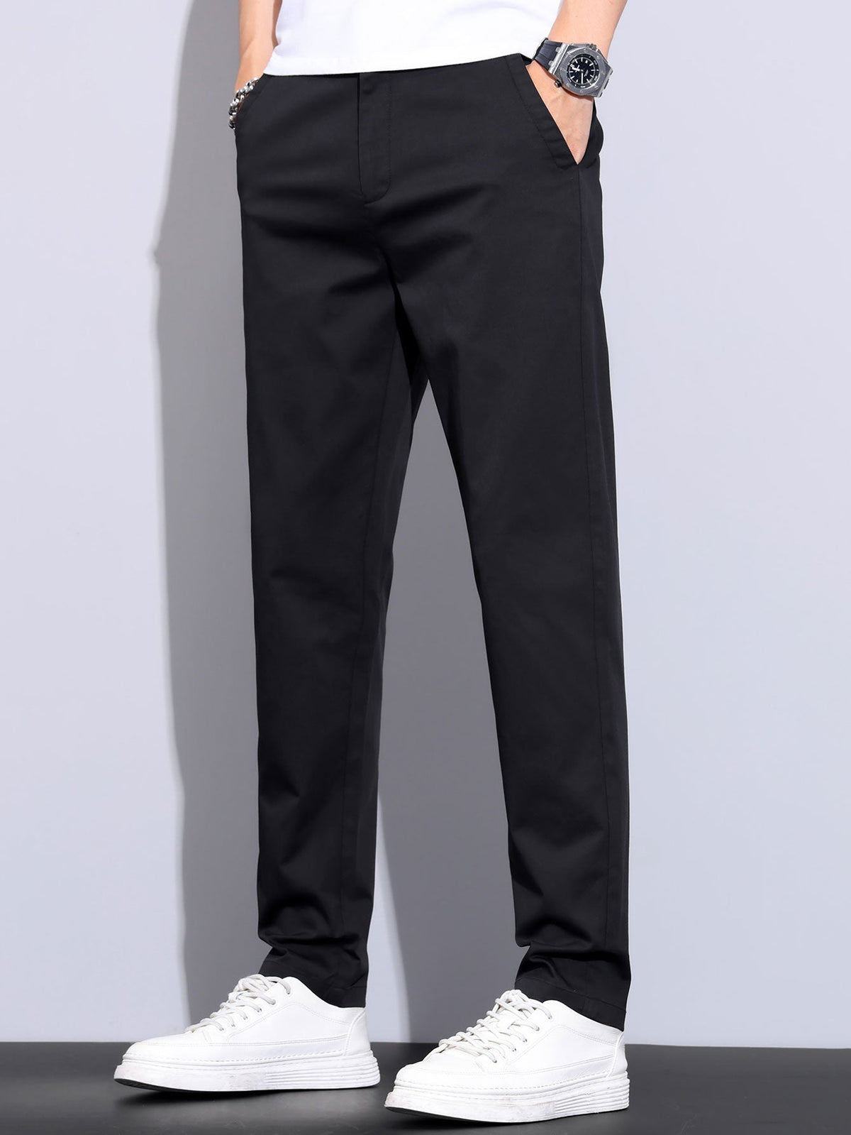 LILY | Straight-leg trousers with elastic waist
