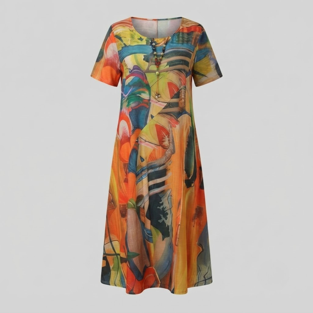 HEATHER | Midi dress with floral print