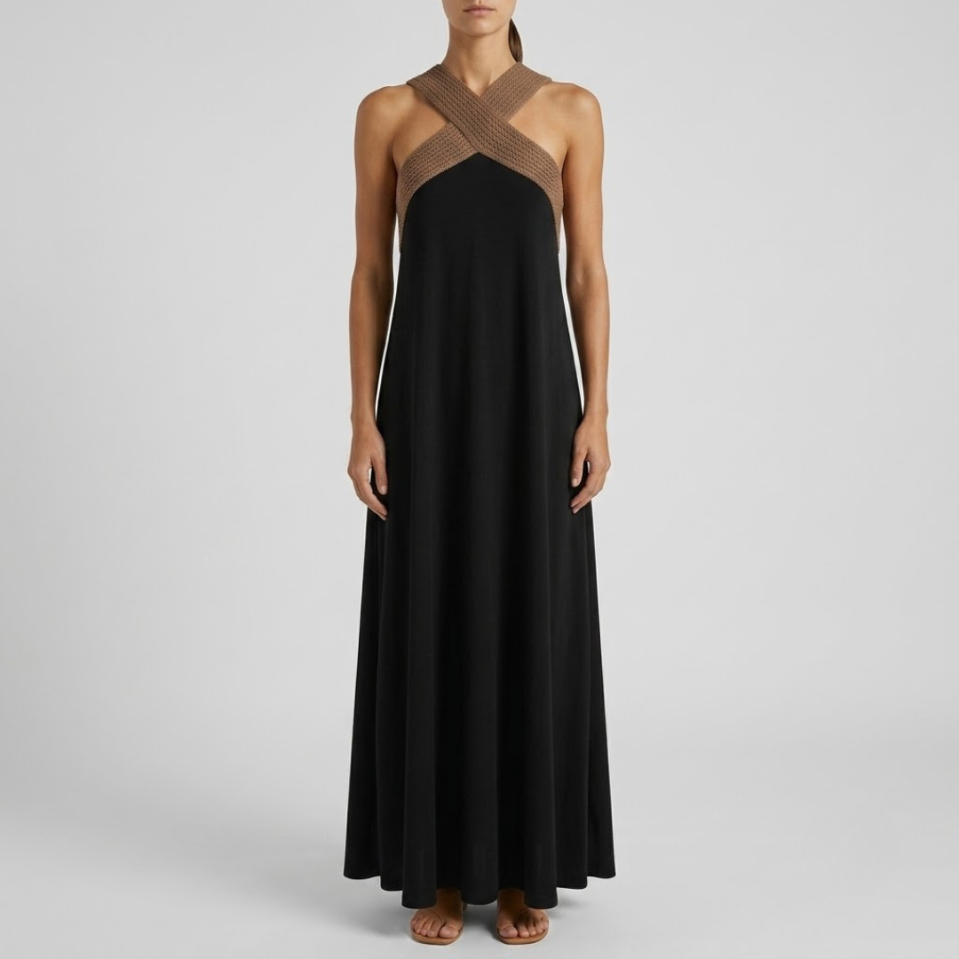 RUBY | Maxi dress with crossed front