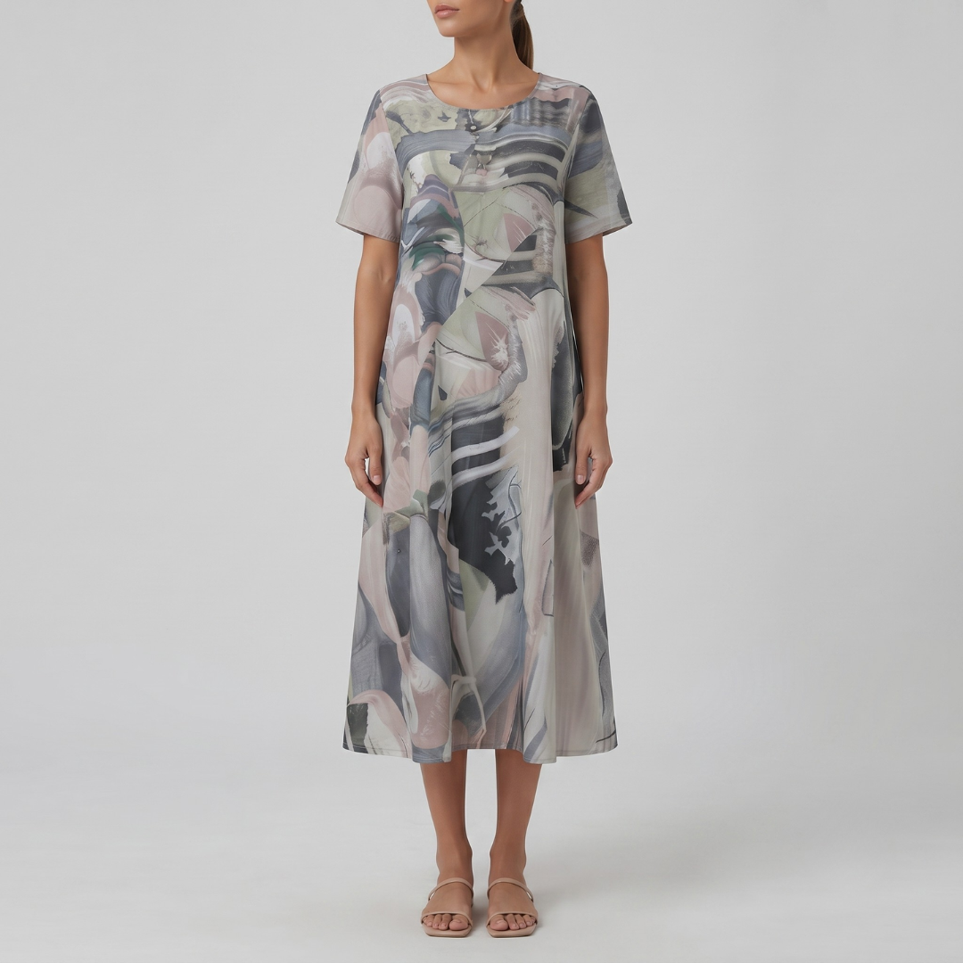 HEATHER | Midi dress with floral print