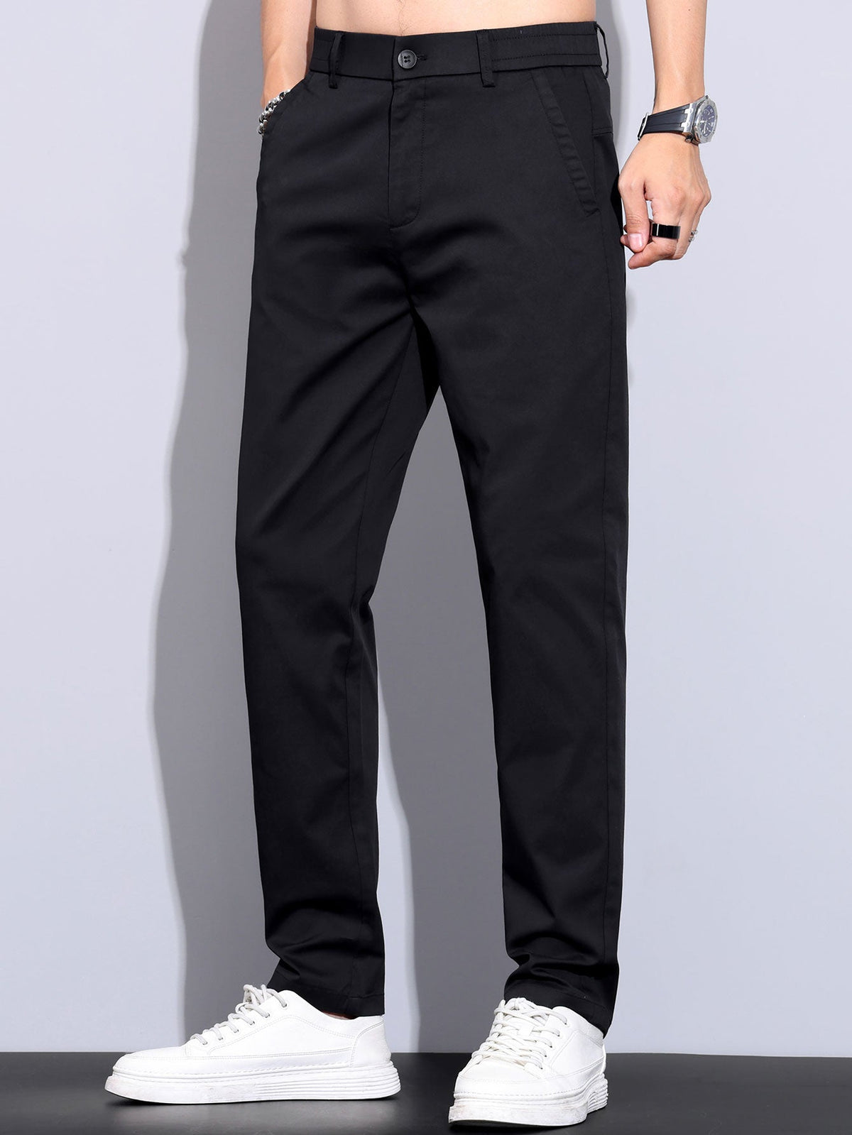 LILY | Straight-leg trousers with elastic waist