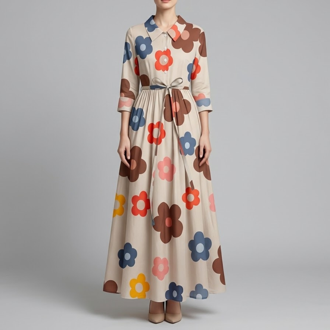 AMELIE | Midi dress with floral print