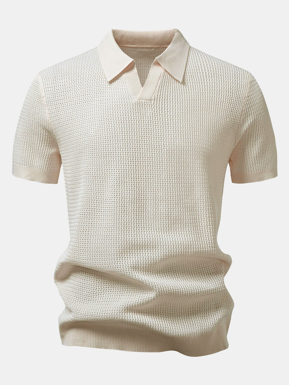 RUFUS | Open-knit polo with Johnny collar