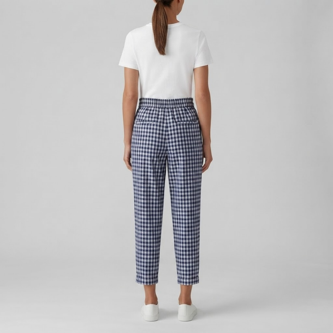 CHELSEA | Trousers with gingham check