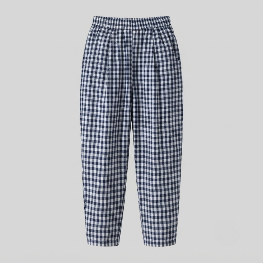 CHELSEA | Trousers with gingham check