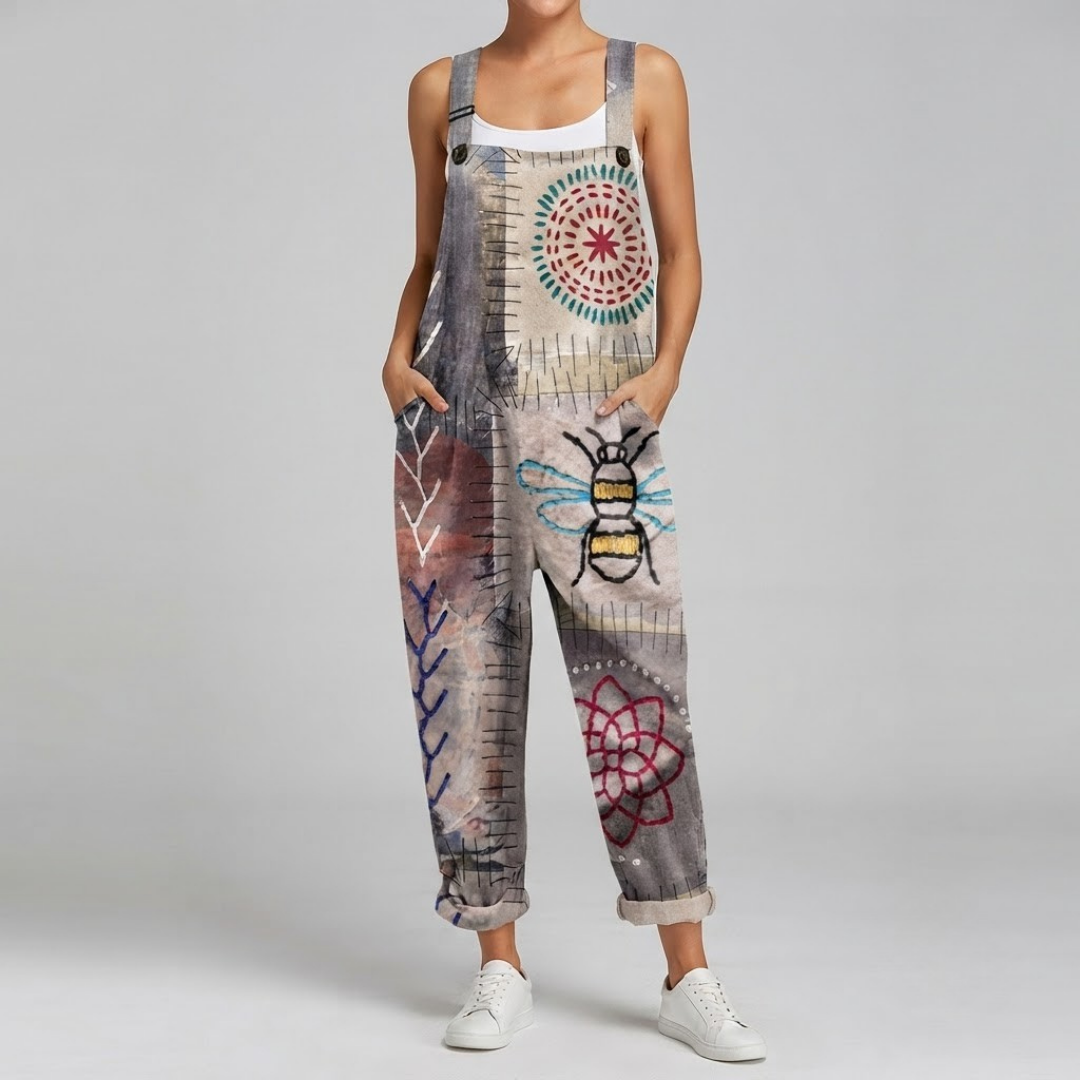 ELLA | Jumpsuit with bee graphic print