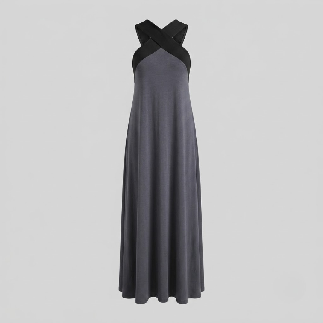 RUBY | Maxi dress with crossed front