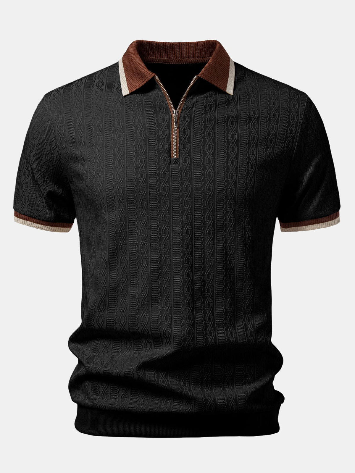 ARCHIE | Set with zip polo and tapered trousers