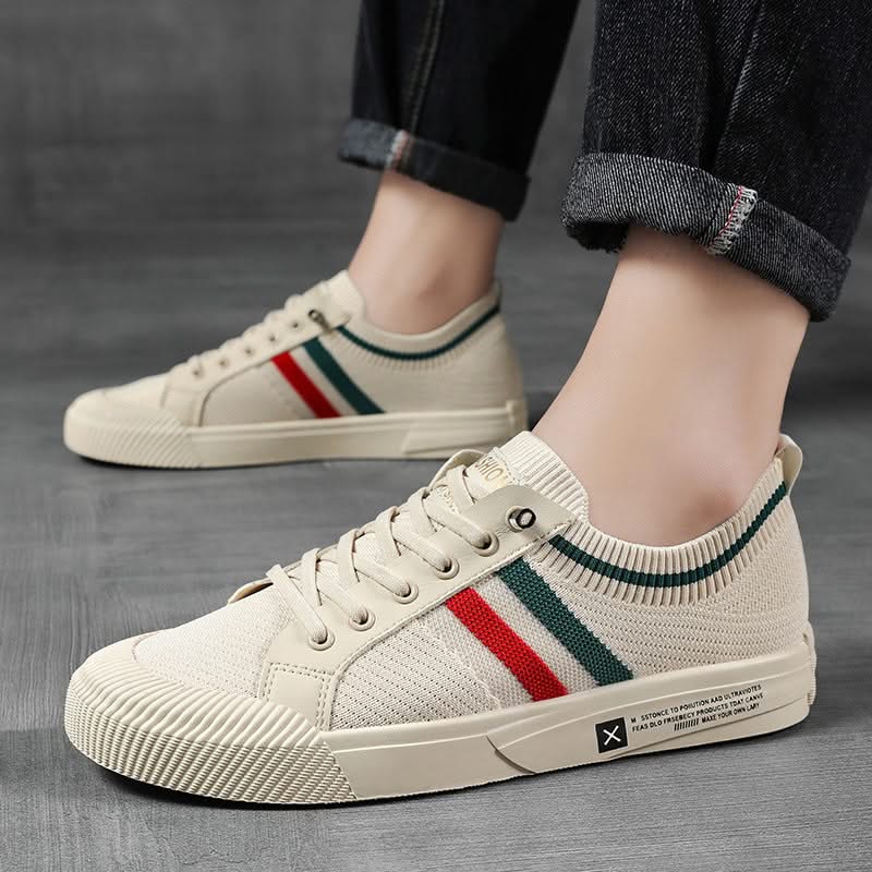 HARPER | Knit sneakers with striped detailing