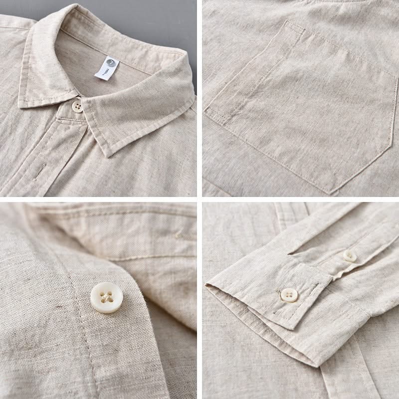 LEO | Linen shirt with button-down front