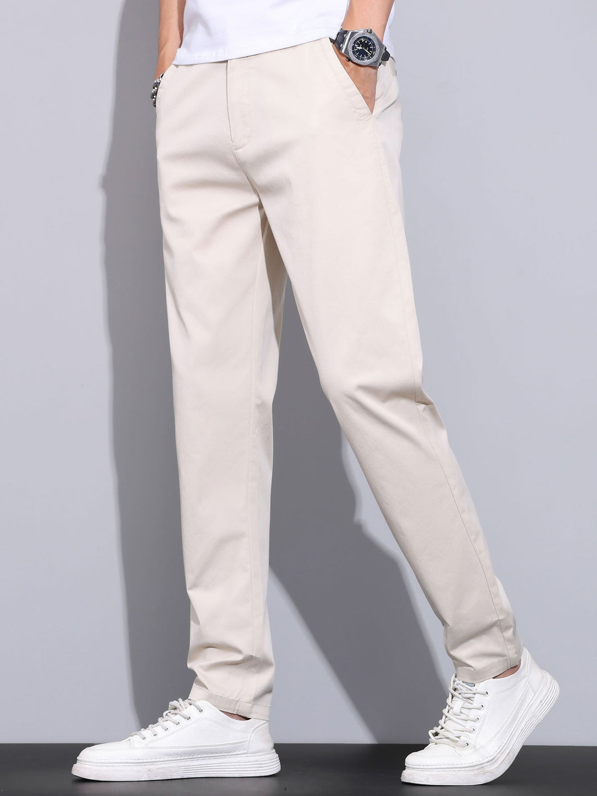 LILY | Straight-leg trousers with elastic waist