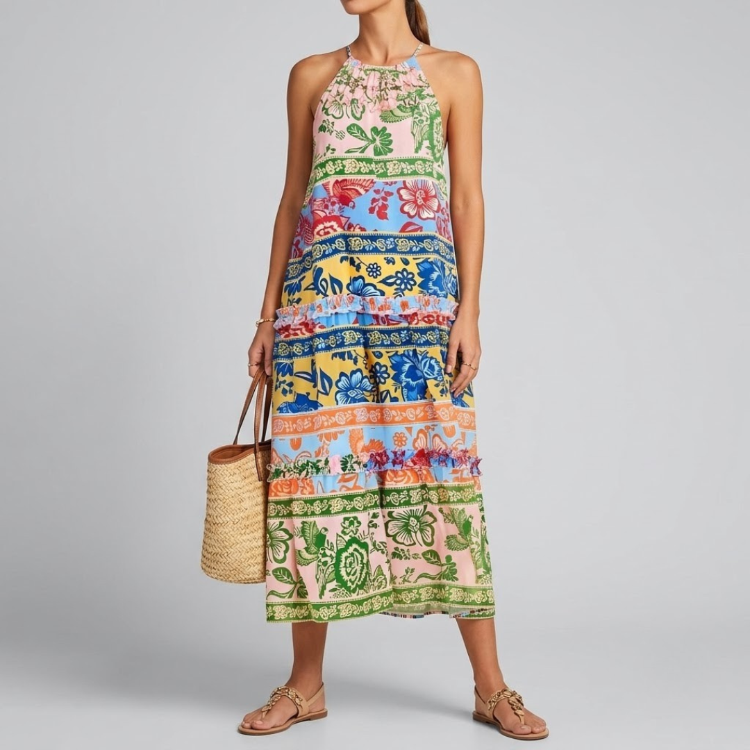 LOREN | Maxi dress with halter neckline