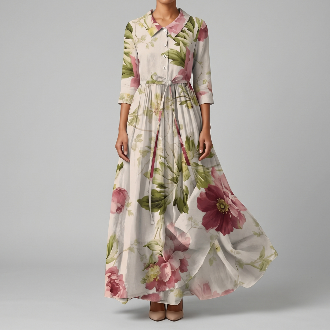 EVELINA | Midi dress with floral print