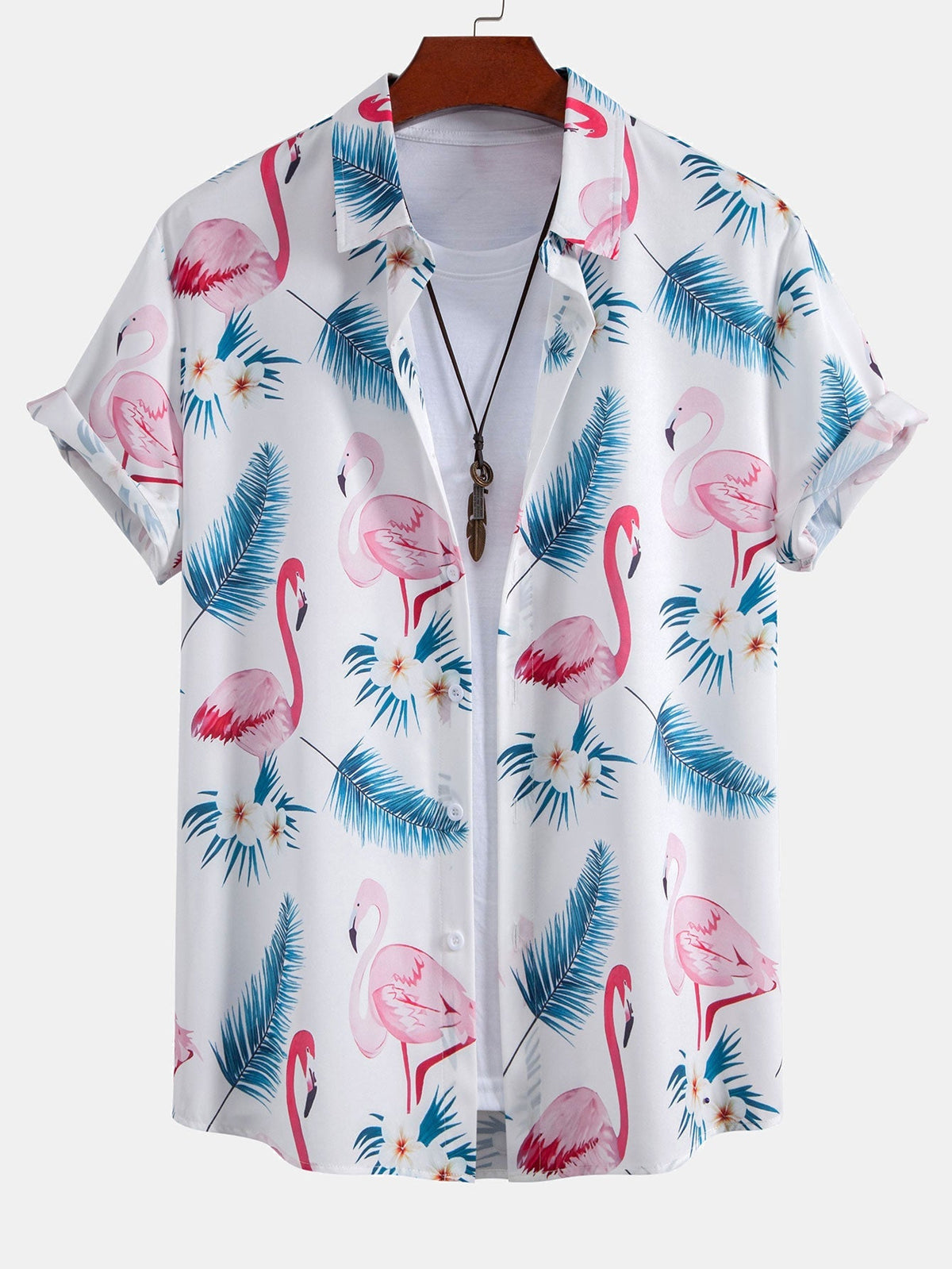 AURELIA | Shirt and shorts set with flamingo print