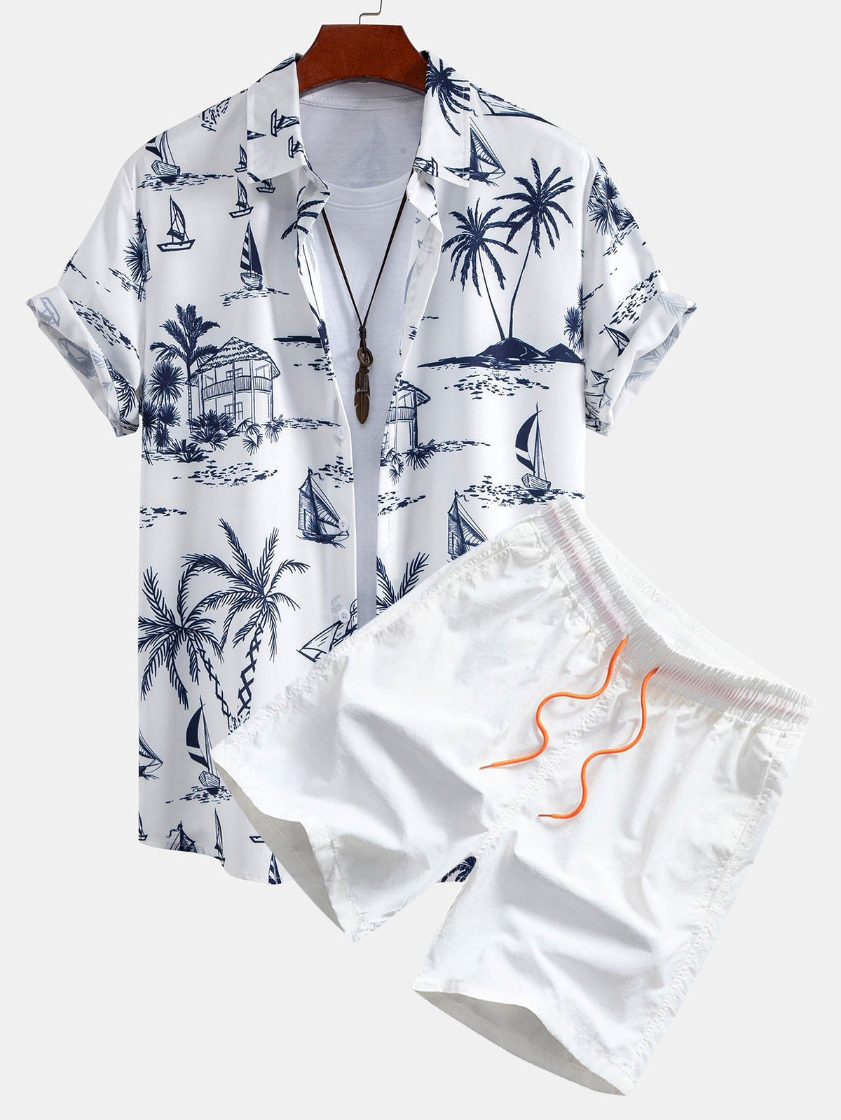 ARCHIE | Shirt and shorts set with all-over print