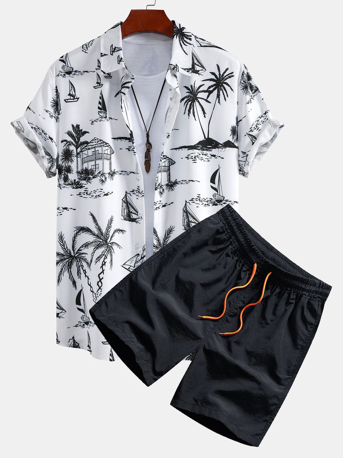 ARCHIE | Shirt and shorts set with all-over print