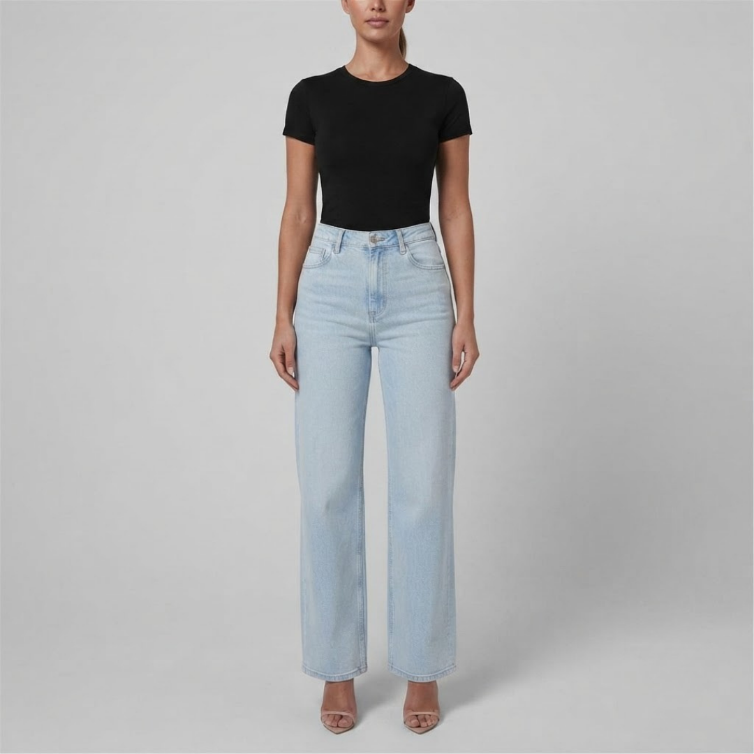 WILLOW | Wide-leg jeans with sculpted waist