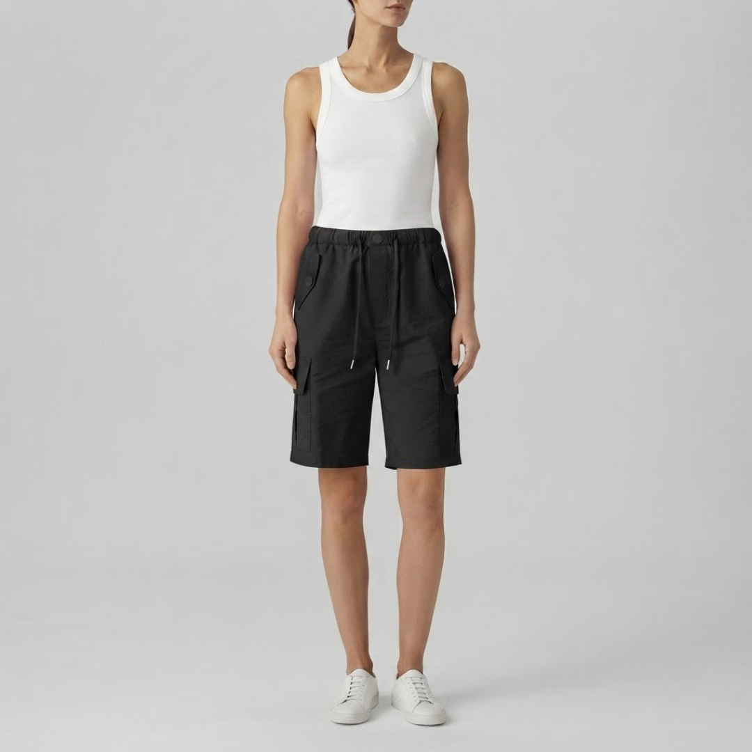 LEANNA | Cargo shorts with stretch waistband
