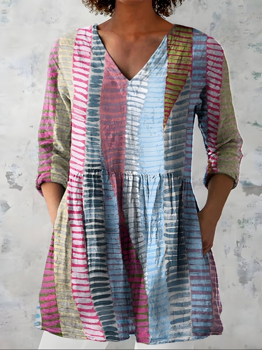 MARGO | Long blouse with V-neck