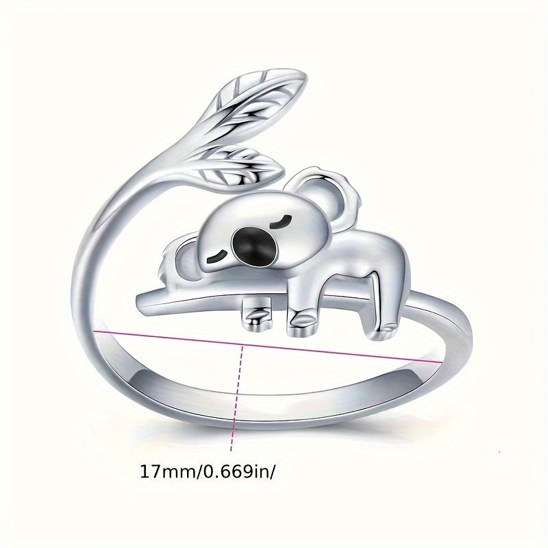 ROSE | Ring with koala leaf detail