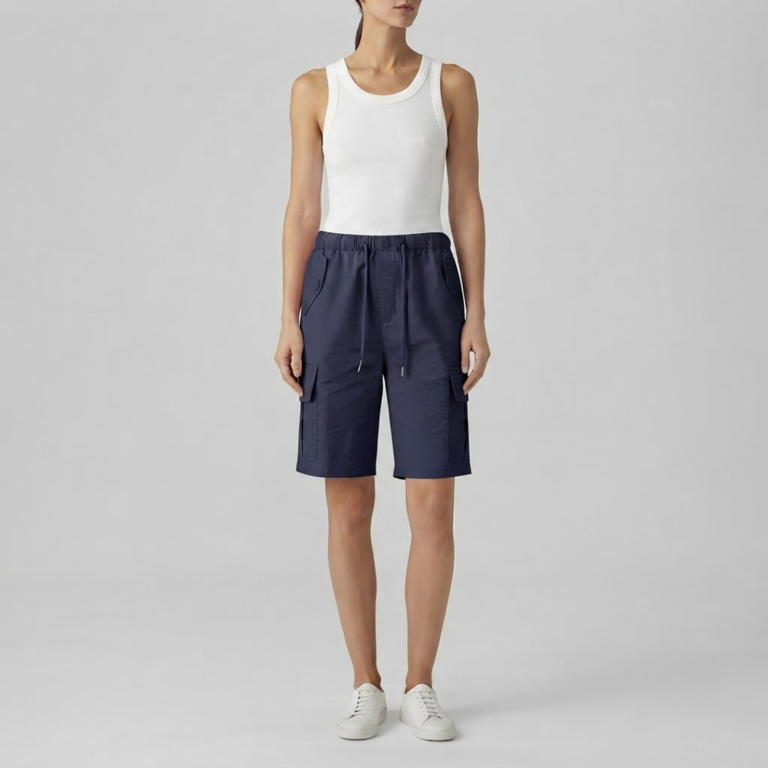 LEANNA | Cargo shorts with stretch waistband