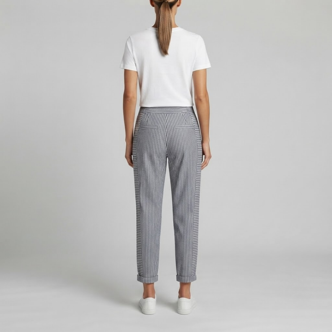 DAHLIA | Relaxed fit trousers with stripe pattern