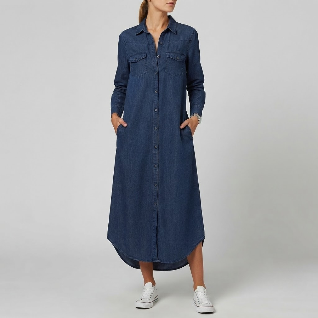 JEMIMA | Maxi shirt dress with relaxed fit