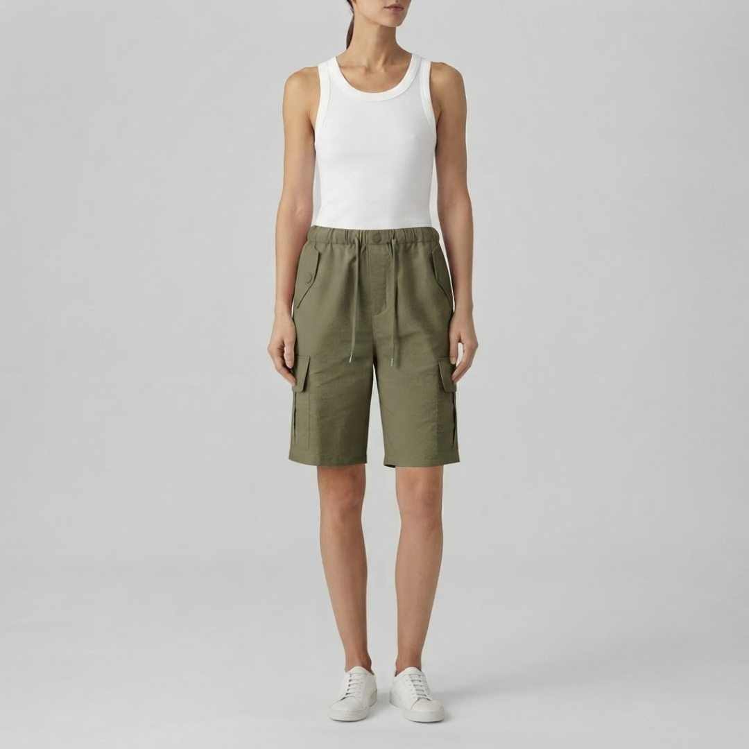 LEANNA | Cargo shorts with stretch waistband