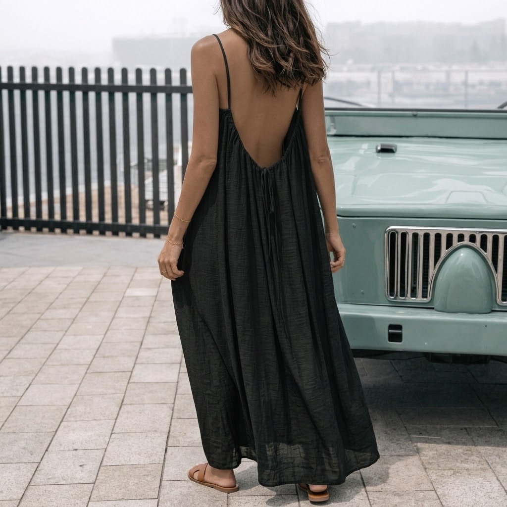 EVE | Maxi dress with open back