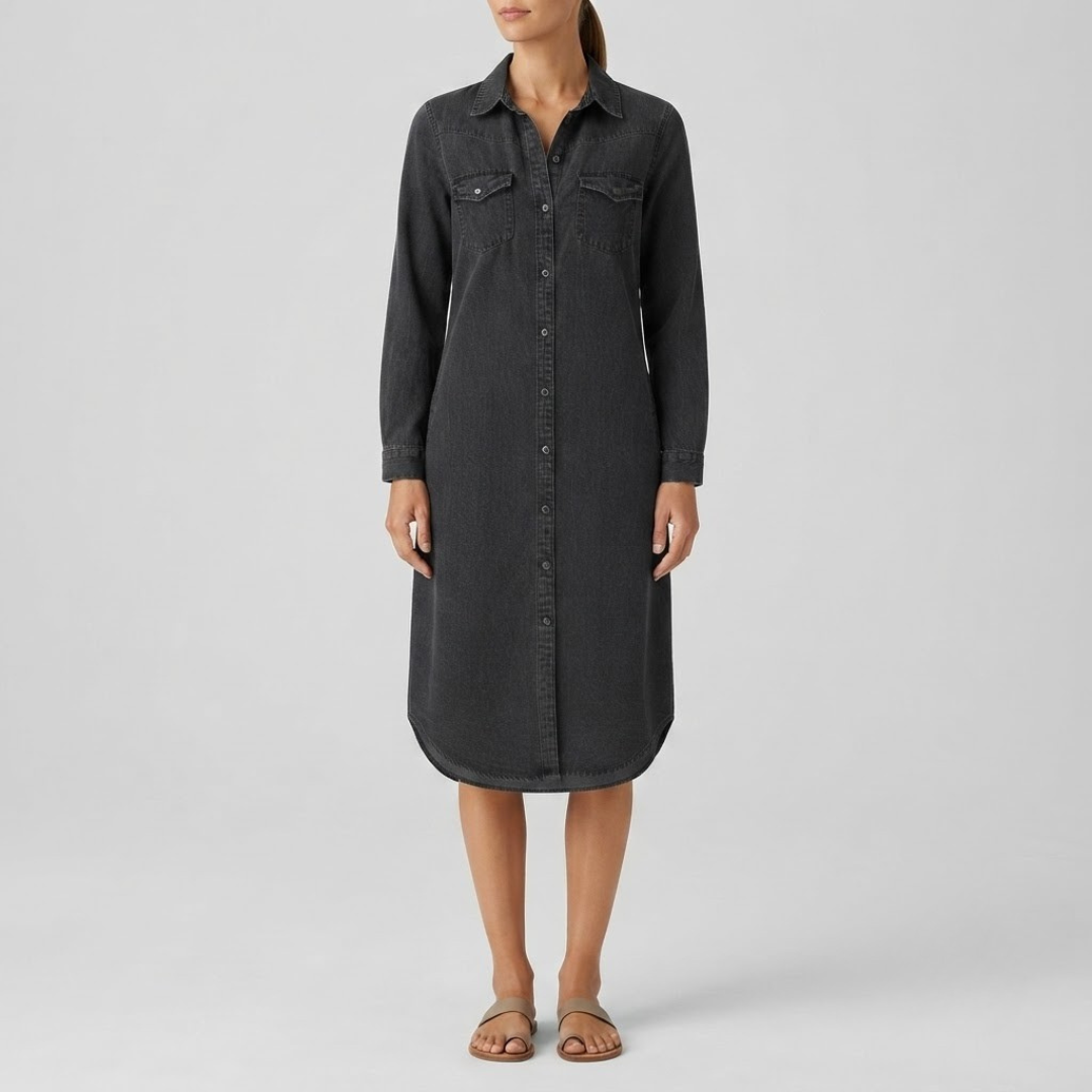 JEMIMA | Maxi shirt dress with relaxed fit
