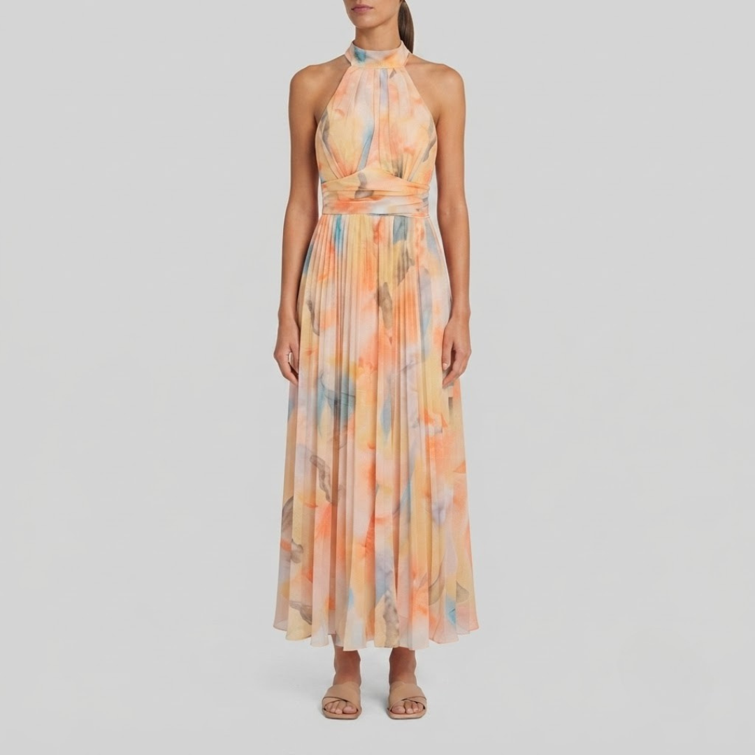 MICAH | Maxi dress with watercolour print