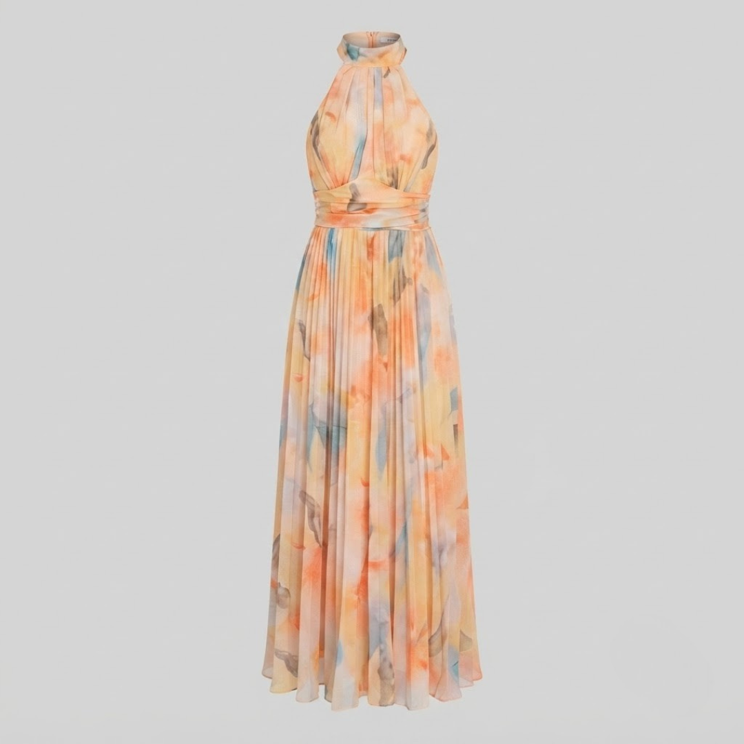 MICAH | Maxi dress with halterneck