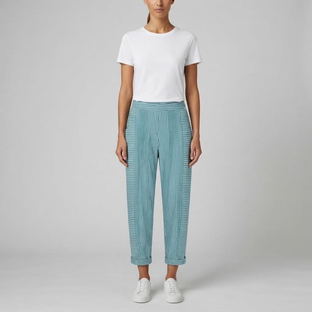 DAHLIA | Relaxed fit trousers with stripe pattern