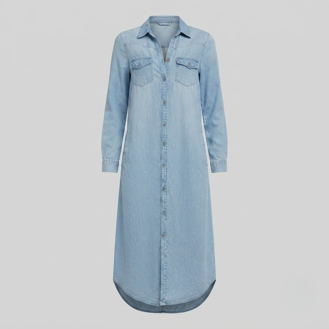 JEMIMA | Maxi shirt dress with relaxed fit