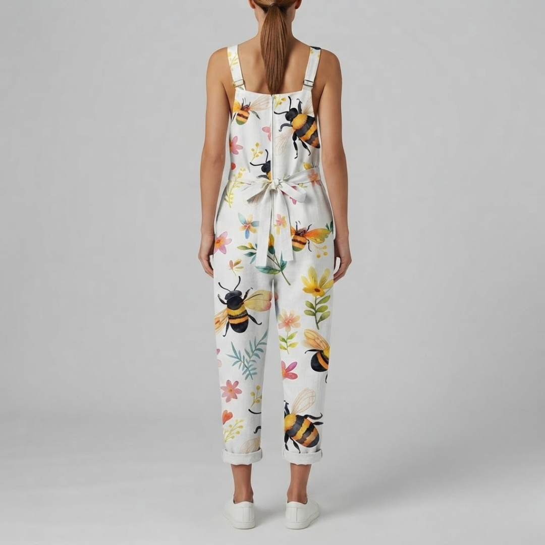 POPPY | Jumpsuit with bee and floral print
