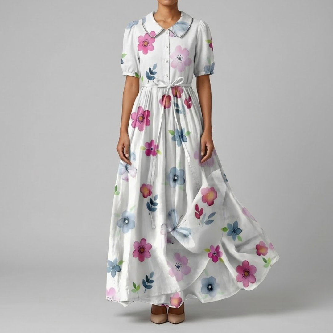 LUNA | Midi dress with floral print